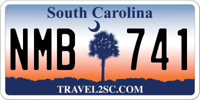 SC license plate NMB741
