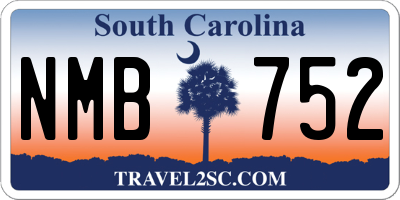 SC license plate NMB752