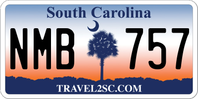 SC license plate NMB757