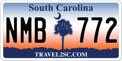 SC license plate NMB772