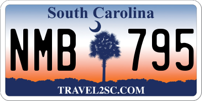 SC license plate NMB795