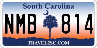 SC license plate NMB814