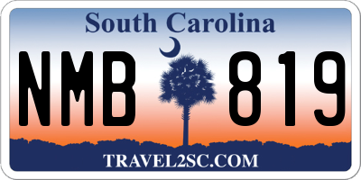 SC license plate NMB819