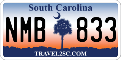 SC license plate NMB833