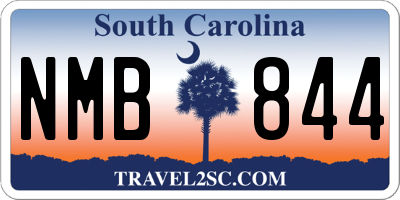 SC license plate NMB844