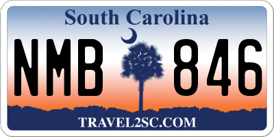 SC license plate NMB846