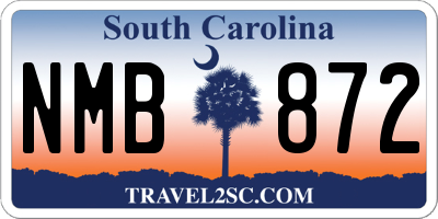SC license plate NMB872