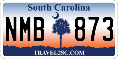 SC license plate NMB873