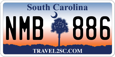 SC license plate NMB886
