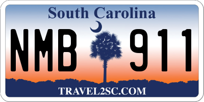 SC license plate NMB911
