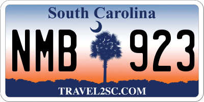 SC license plate NMB923
