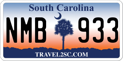SC license plate NMB933