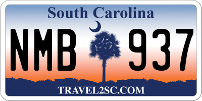 SC license plate NMB937