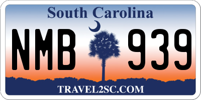 SC license plate NMB939