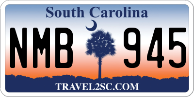 SC license plate NMB945