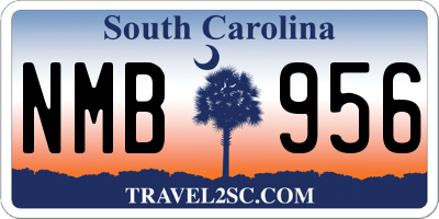 SC license plate NMB956