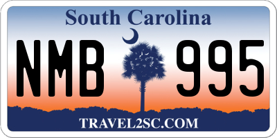 SC license plate NMB995