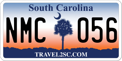 SC license plate NMC056