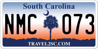 SC license plate NMC073