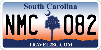 SC license plate NMC082