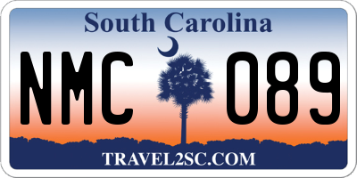 SC license plate NMC089