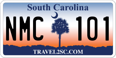 SC license plate NMC101