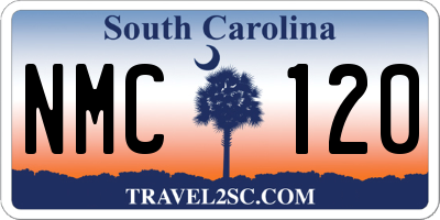 SC license plate NMC120