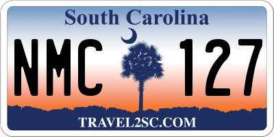 SC license plate NMC127