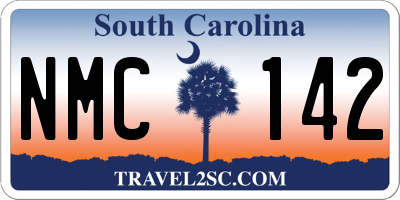 SC license plate NMC142