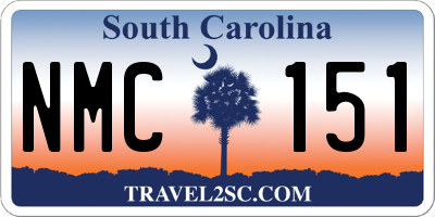 SC license plate NMC151