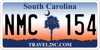 SC license plate NMC154
