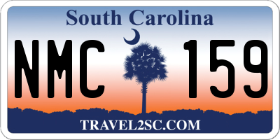 SC license plate NMC159