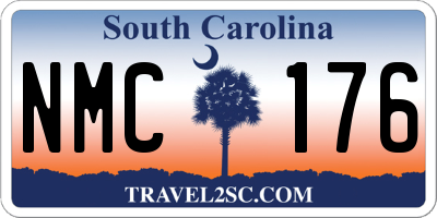 SC license plate NMC176