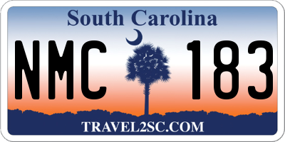 SC license plate NMC183