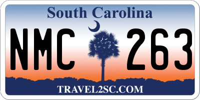 SC license plate NMC263