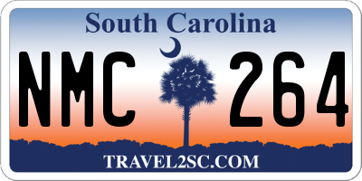 SC license plate NMC264