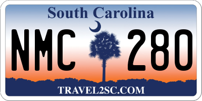 SC license plate NMC280