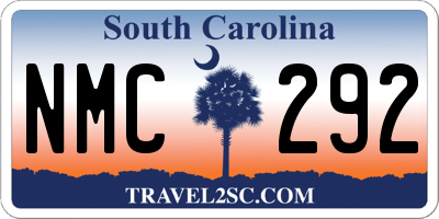SC license plate NMC292