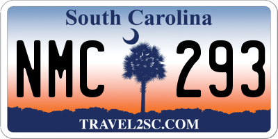 SC license plate NMC293