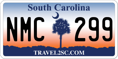 SC license plate NMC299