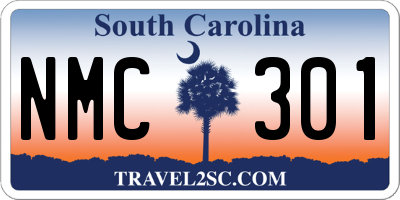 SC license plate NMC301