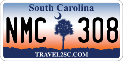 SC license plate NMC308