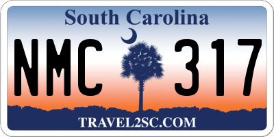 SC license plate NMC317