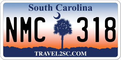 SC license plate NMC318