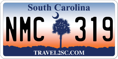 SC license plate NMC319