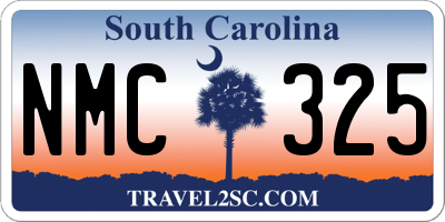 SC license plate NMC325