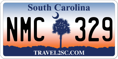 SC license plate NMC329