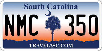 SC license plate NMC350