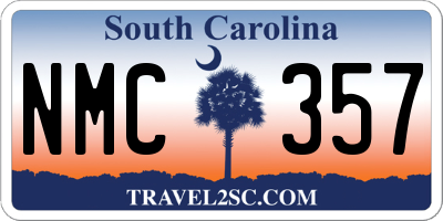 SC license plate NMC357