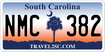 SC license plate NMC382